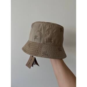 NWT Burberry Halfdrop Jacquard Monogram Bucket Hat
